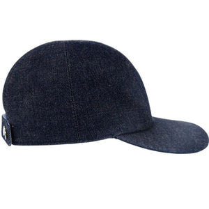 美品 エルメス デイヴィスアンクル デニム キャップ キャスケット インディゴ コットン サイズ59 帽子 コットンインディゴ 0790【中古】HERMES