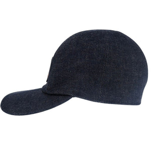 美品 エルメス デイヴィスアンクル デニム キャップ キャスケット インディゴ コットン サイズ59 帽子 コットンインディゴ 0790【中古】HERMES