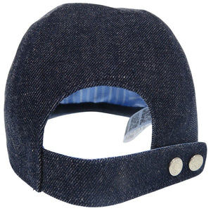 美品 エルメス デイヴィスアンクル デニム キャップ キャスケット インディゴ コットン サイズ59 帽子 コットンインディゴ 0790【中古】HERMES