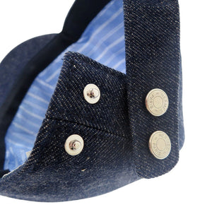 美品 エルメス デイヴィスアンクル デニム キャップ キャスケット インディゴ コットン サイズ59 帽子 コットンインディゴ 0790【中古】HERMES