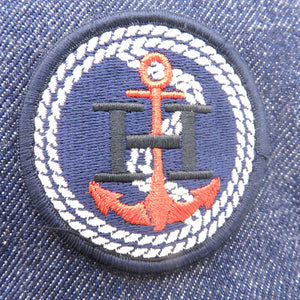 美品 エルメス デイヴィスアンクル デニム キャップ キャスケット インディゴ コットン サイズ59 帽子 コットンインディゴ 0790【中古】HERMES