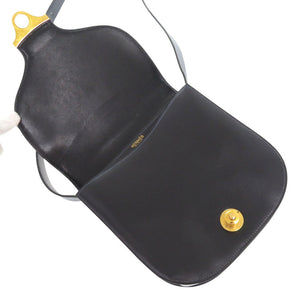 美品 エルメス ヴィンテージ ボックスカーフ ブラック ショルダーバッグ 黒 0816【中古】HERMES