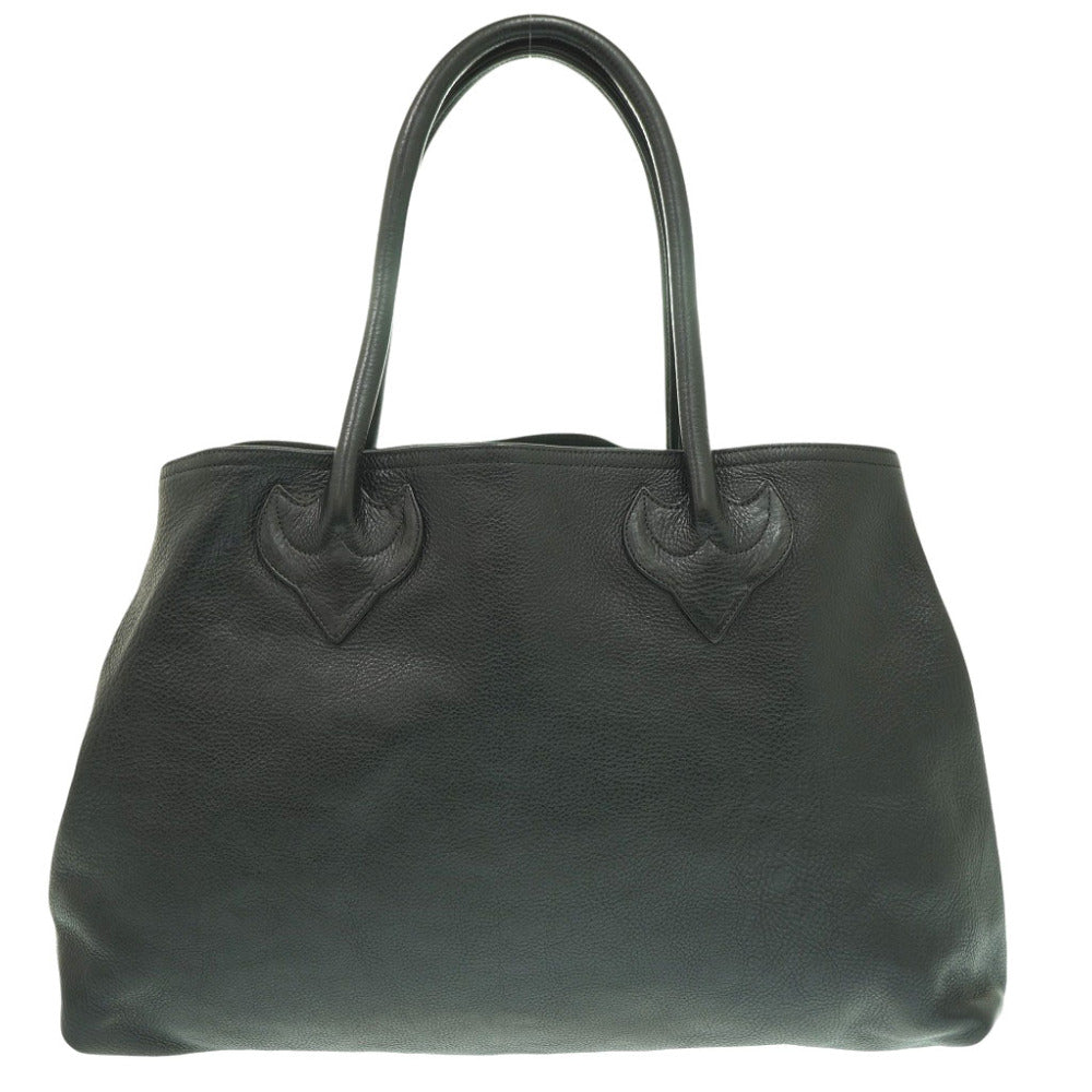 美品 クロムハーツ BSフレア トートバッグ レザー シルバー925 ブラック 黒 0832【中古】CHROME HEARTS