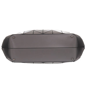 美品 イッセイミヤケ バオバオ ロックマット PVC/ポリエステル チャコールグレー ハンドバッグ 0836【中古】ISSEY MIYAKE