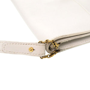 美品 エルメス ヴォーガリバー ホワイト ゴールド金具 〇K刻印 ヴィンテージ ショルダーバッグ 白 0848 【中古】 HERMES