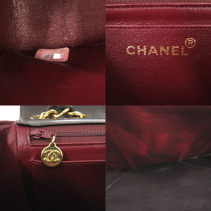 シャネル マドモアゼル デカマトラッセ ココマーク ラムスキン ブラック ショルダーバッグ 黒 0876【中古】CHANEL