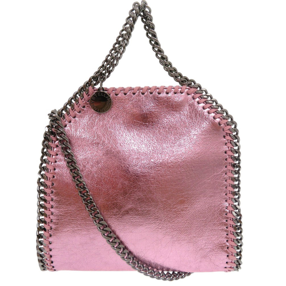 美品 ステラマッカートニー ファラベラ Falabella タイニー チェーンショルダーバッグ ハンドバッグ TINY TOTE 391698 W70005 ポリエステル ピンク 0908【中古】Stella McCartney