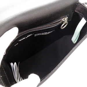 美品 オフホワイト SCULPTURE FLAP 2WAY ショルダーバッグ OWNA011S19423069 レザー ブラック 0928【中古】OFF-WHITE