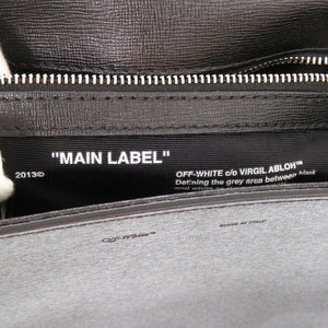 美品 オフホワイト SCULPTURE FLAP 2WAY ショルダーバッグ OWNA011S19423069 レザー ブラック 0928【中古】OFF-WHITE