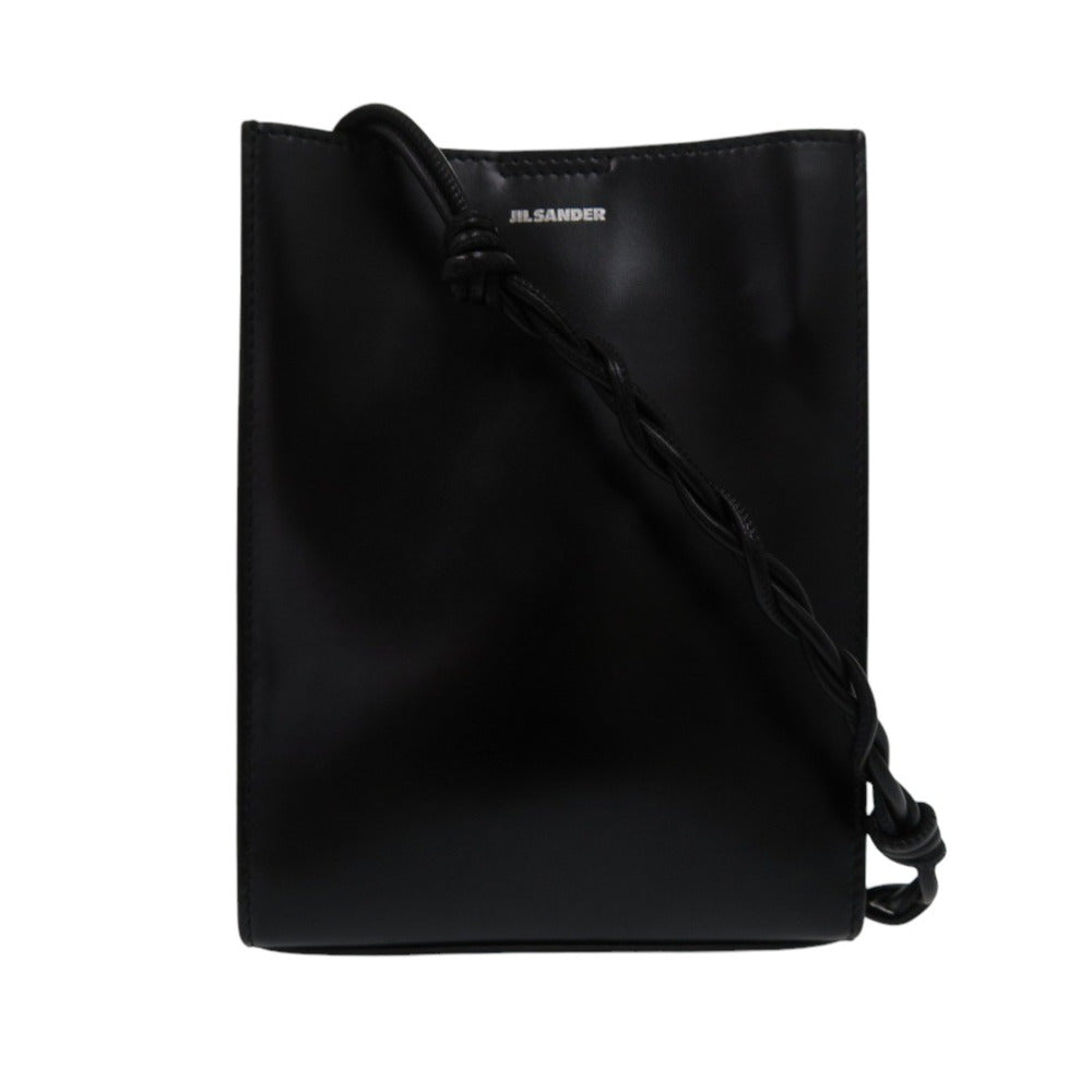 美品 ジルサンダー Tangle スモール J07WG0001 カーフレザー ブラック ショルダーバッグ 黒 0930【中古】JIL SANDER