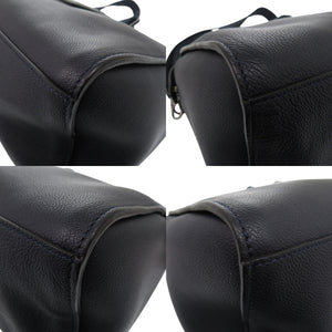 美品 ジョルジオアルマーニ 2way カーフレザー ネイビー ボストンバッグ 紺 0931【中古】GIORGIO ARMANI