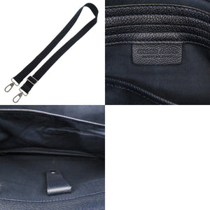 美品 ジョルジオアルマーニ 2way カーフレザー ネイビー ボストンバッグ 紺 0931【中古】GIORGIO ARMANI