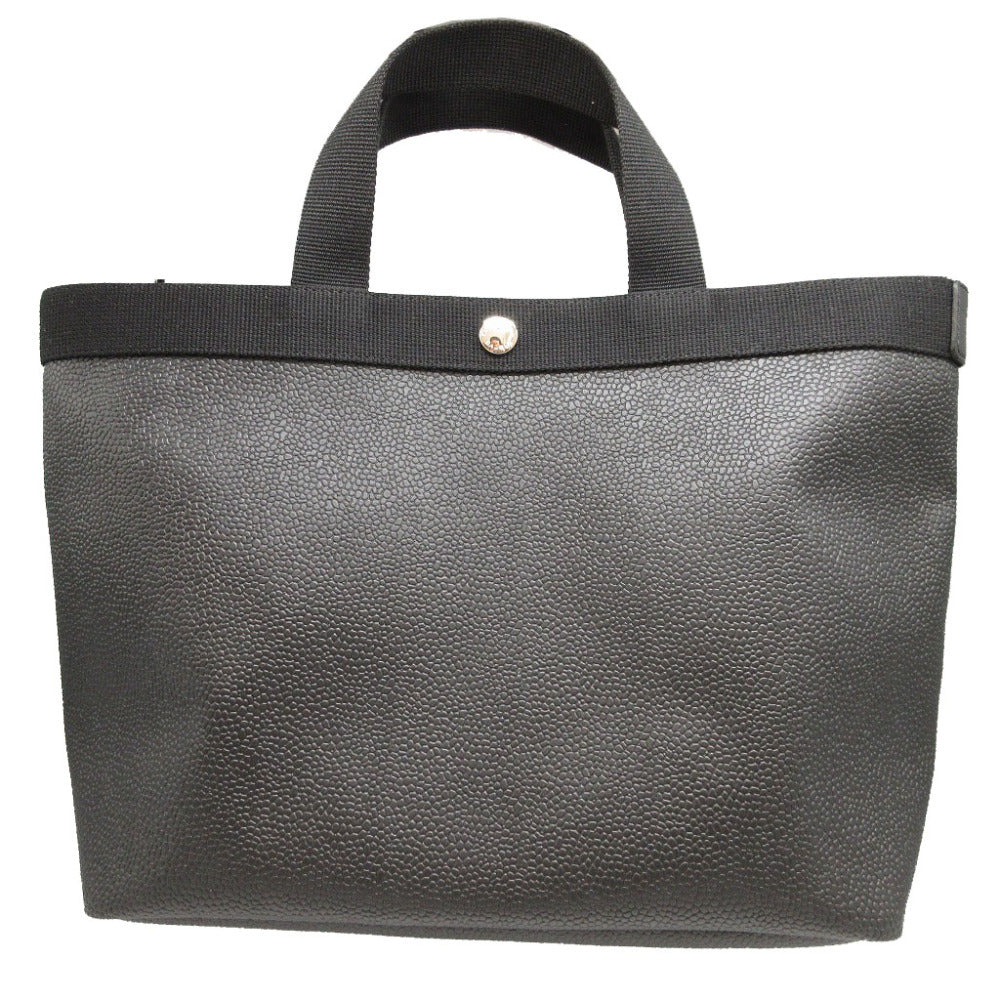 美品 エルベシャプリエ リュクス 舟型トートM 704GP コーティングキャンバス ノワール 黒 トートバッグ 0964【中古】Herve Chapelier