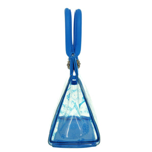 美品 クロムハーツ ドリューミニ トートバッグ ビニール/レザー/シルバー925 ブルー 青 0969【中古】CHROME HEARTS