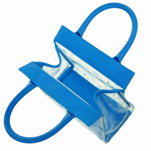 美品 クロムハーツ ドリューミニ トートバッグ ビニール/レザー/シルバー925 ブルー 青 0969【中古】CHROME HEARTS