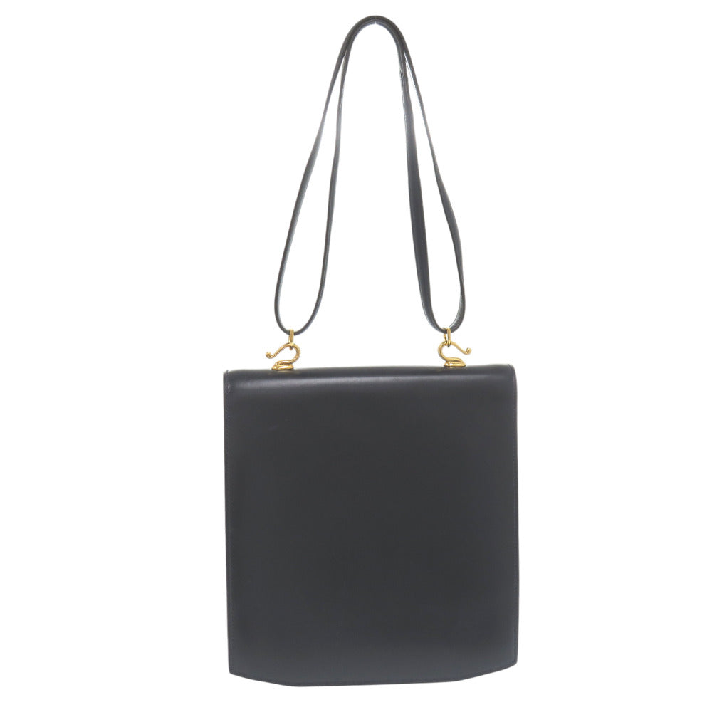 エルメス カマルグ ボックスカーフ ネイビー 〇U刻印 ショルダーバッグ 紺 ヴィンテージ 0985【中古】HERMES