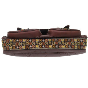 美品 ハンティングワールド ソルジャーコラボ バチュークロス/ナイロン ブラウン ショルダーバッグ 茶 0988【中古】HUNTING WORLD