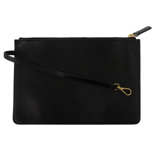 美品 ジルサンダー カーフレザー ブラック ハンドバッグ 黒 1010【中古】JIL SANDER