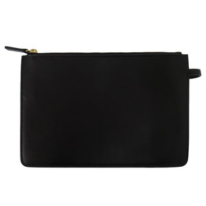 美品 ジルサンダー カーフレザー ブラック ハンドバッグ 黒 1010【中古】JIL SANDER