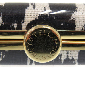 美品 ステラマッカートニー レオパード柄 2WAY ショルダーバッグ クラッチバッグ アニマル柄 プラスチック ブラック 1037【中古】Stella McCartney