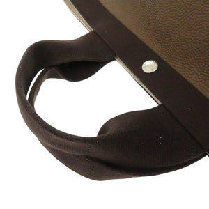 美品 エルベ シャプリエ 707GP リュクス舟型 レザー/キャンバス ブラウン ハンドバッグ 茶 1041【中古】Herve Chapelier