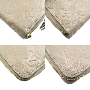 新品同様 ルイヴィトン アンプラント ジッピーウォレット M61864 モノグラムアンプラント ゴールド金具 グレー 長財布 1047【中古】LOUIS VUITTON