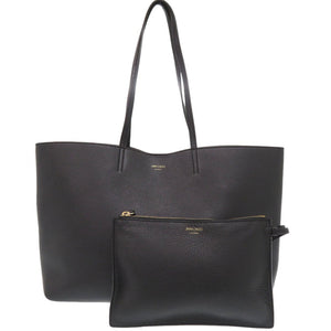 美品 ジミーチュウ ナイントゥーファイブ EW NINE2FIVE トートバッグ レザー ブラック 1070【中古】JIMMY CHOO