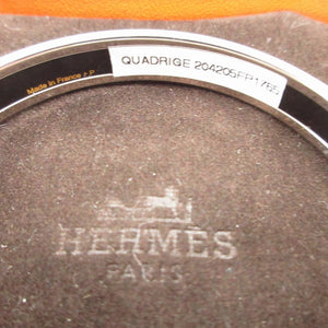 新品同様 エルメス エマイユPM メタル P刻印(2012年製) シルバー 水色 ブレスレット 1097【中古】HERMES