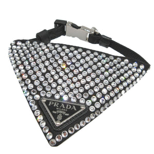 新品同様 プラダ 2YC011 ペット Sサイズ レーヨン サテン ブラック 黒 首輪 1099【中古】PRADA