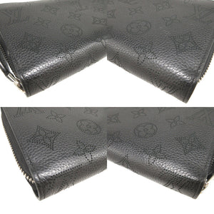 美品 ルイヴィトン モノグラム マヒナ M61867 ジッピーウォレット ノワール 黒 ラウンドファスナー長財布 財布 1101【中古】LOUIS VUITTON