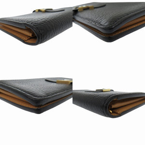 美品 ルイヴィトン LVヴェルティカル ウォレット M81330 トリヨンレザー 長財布 ブラック ICタグ 黒 LV 1104【中古】LOUIS VUITTON