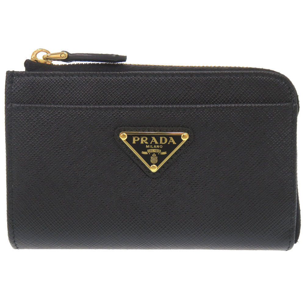 未使用 プラダ レザー ブラック コインケース 財布 黒 1106 【中古】 PRADA