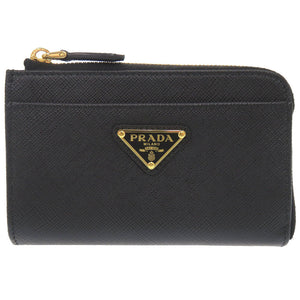 未使用 プラダ レザー ブラック コインケース 財布 黒 1106 【中古】 PRADA