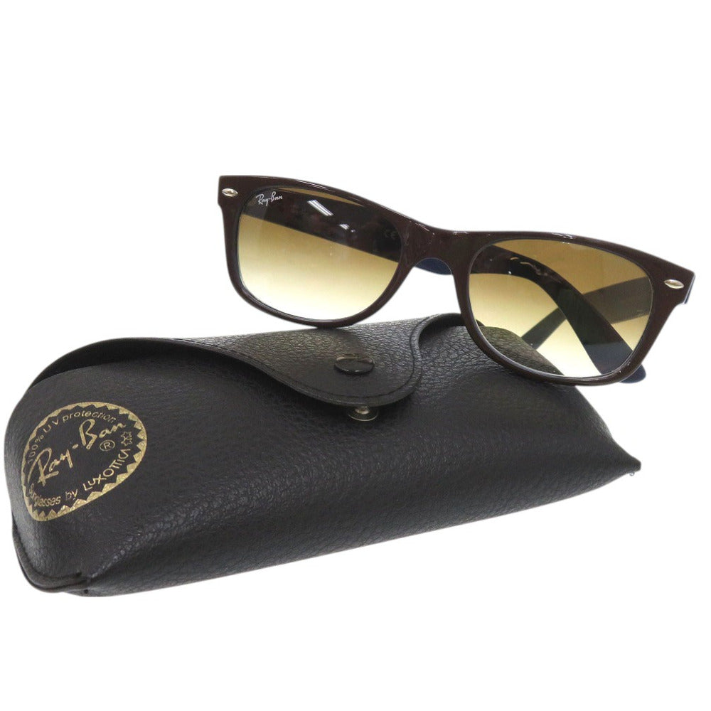 美品 レイバン ニューウェイファーラー NEW WAYFARER RB2132 サングラス ウェリントン 紫外線 花粉対策 プラスチック ブラウン 1108【中古】Ray-Ban