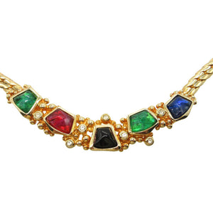 美品 クリスチャン ディオール ヴィンテージ チョーカー メタル/ストーン ゴールド/マルチカラー 1111【中古】Christian Dior