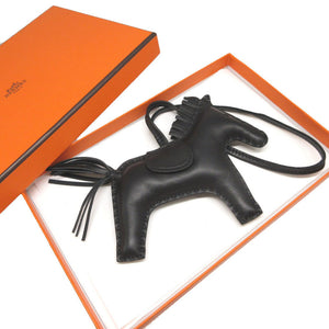 新品同様 エルメス ロデオチャームMM A刻印(2017年製) アニューミロ ソーブラック バッグチャーム キーホルダー 1117【中古】HERMES