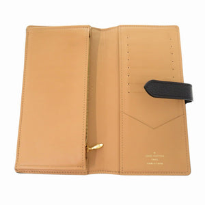 美品 ルイヴィトン LVヴェルティカル ウォレット M81330 トリヨンレザー 長財布 ブラック ICタグ 黒 LV 1124【中古】LOUIS VUITTON