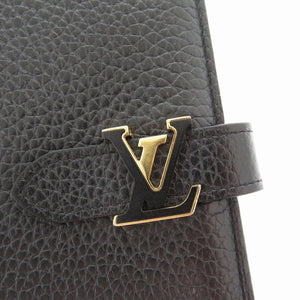 美品 ルイヴィトン LVヴェルティカル ウォレット M81330 トリヨンレザー 長財布 ブラック ICタグ 黒 LV 1124【中古】LOUIS VUITTON