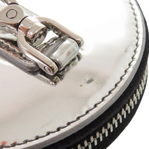 新品同様 プラダ トライアングルロゴ 1TL431 ブラッシュドレザー シルバー コインケース 1135【中古】PRADA