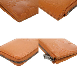 新品同様 ハンティングワールド ロゴ レザー ブラウン コインケース 財布 小銭入れ 1163【中古】HUNTING WORLD