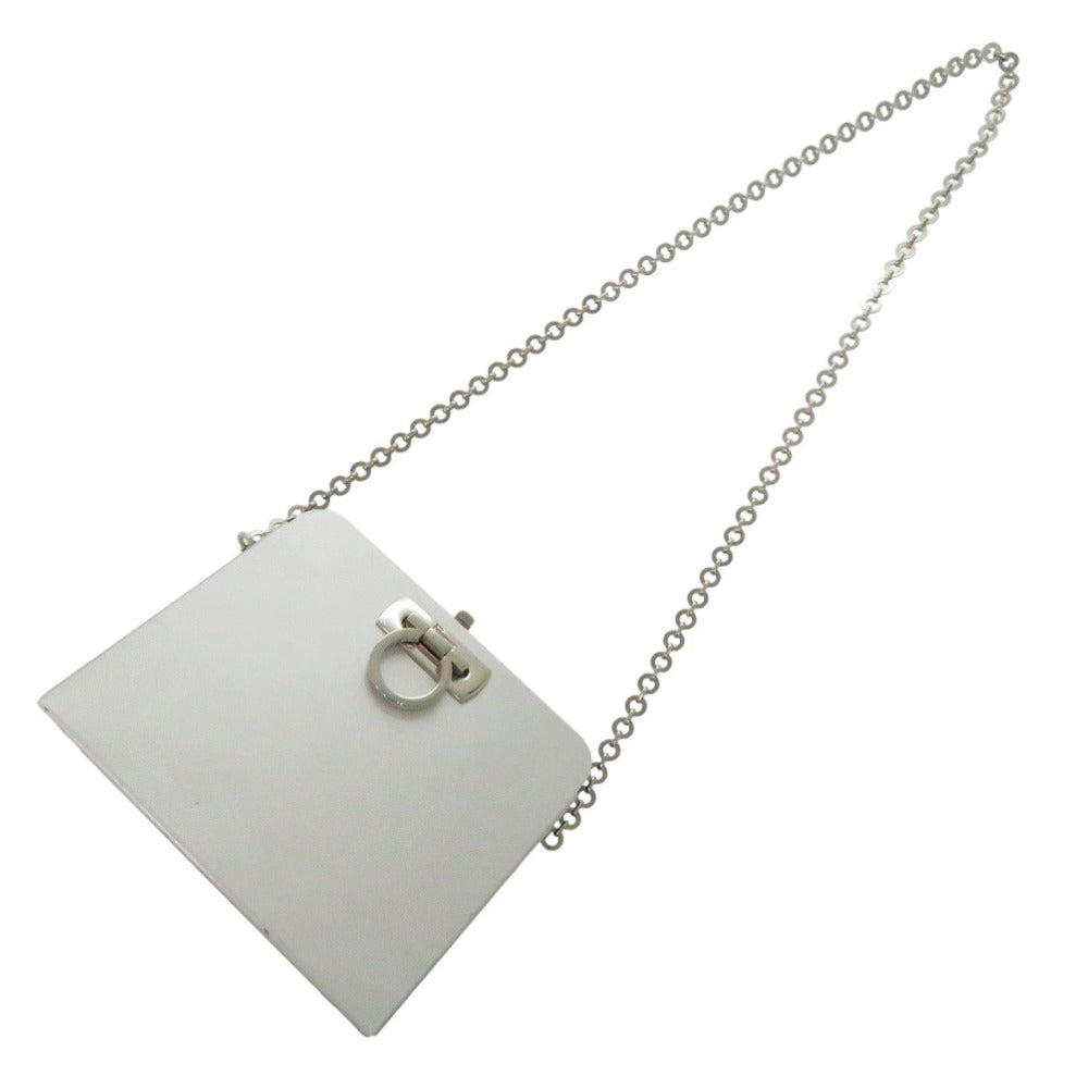 サルヴァトーレ フェラガモ ガンチーニ AU-21 6717 アルミ シルバー ショルダーバッグ 1172【中古】Salvatore Ferragamo