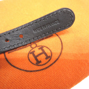 新品同様 エルメス コリエドシアン カヴァル T2 レザー キャンバス C刻印(2018年製) ブラック 黒 ホワイト 白 ブレスレット 1177【中古】HERMES