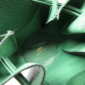 新品同様 エルメス ヴェスパ クシュベル ヴェール 緑 ○T刻印(1991年製) ポーチ 1180【中古】HERMES