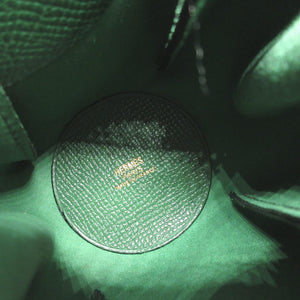 新品同様 エルメス ヴェスパ クシュベル ヴェール 緑 ○T刻印(1991年製) ポーチ 1180【中古】HERMES