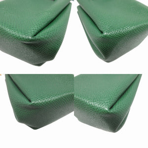 新品同様 エルメス ヴェスパ クシュベル ヴェール 緑 ○T刻印(1991年製) ポーチ 1180【中古】HERMES