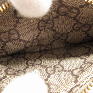 美品 バレンシアガ グッチ 681706 ザハッカー プロジェクト ストラップ GGスプリーム ベージュ フラグメントケース カードケース 1184【中古】BALENCIAGA GUCCI