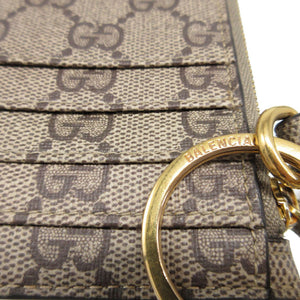 美品 バレンシアガ グッチ 681706 ザハッカー プロジェクト ストラップ GGスプリーム ベージュ フラグメントケース カードケース 1184【中古】BALENCIAGA GUCCI