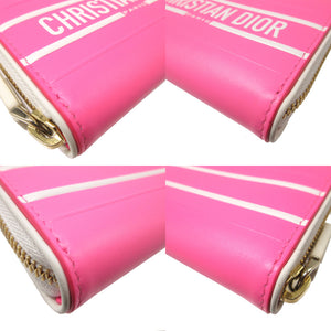 新品同様 クリスチャンディオール VIBE VOYAGEUR レザー ピンク コインケース 財布 1188【中古】Christian Dior