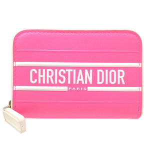 新品同様 クリスチャンディオール VIBE VOYAGEUR レザー ピンク コインケース 財布 1188【中古】Christian Dior
