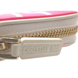 新品同様 クリスチャンディオール VIBE VOYAGEUR レザー ピンク コインケース 財布 1188【中古】Christian Dior